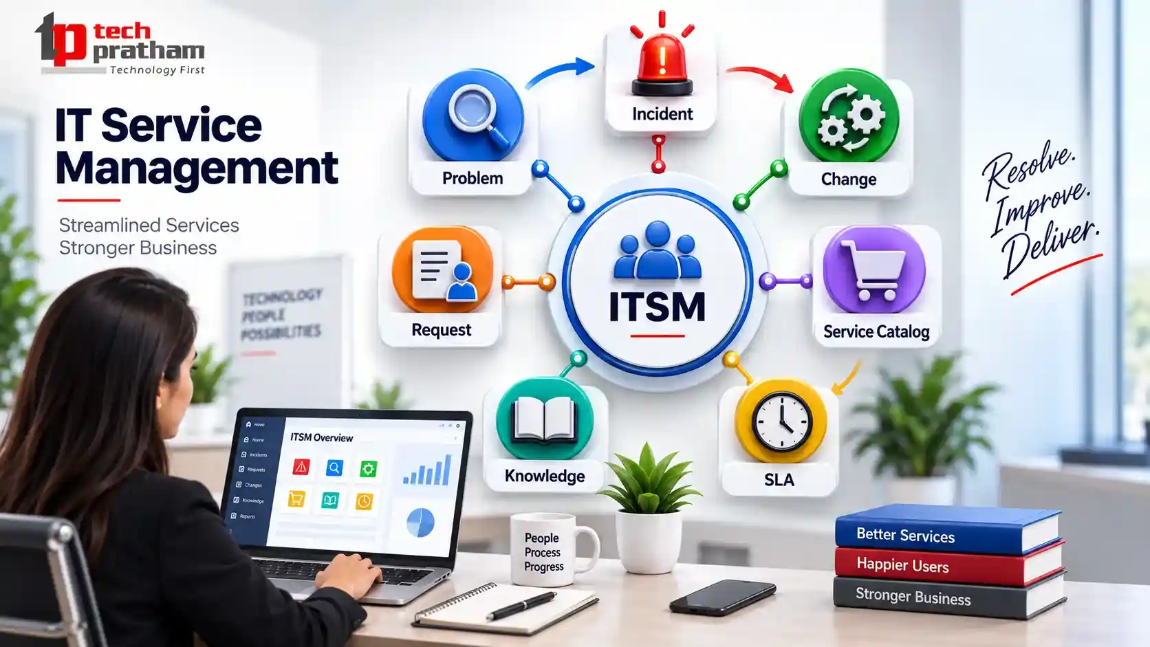 ServiceNow ITSM skills and processes infographic